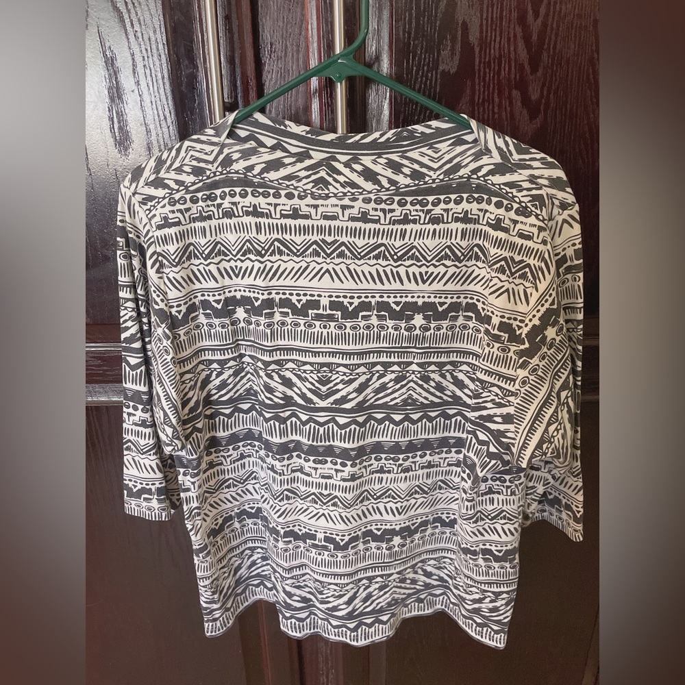 Black and White Blouse
